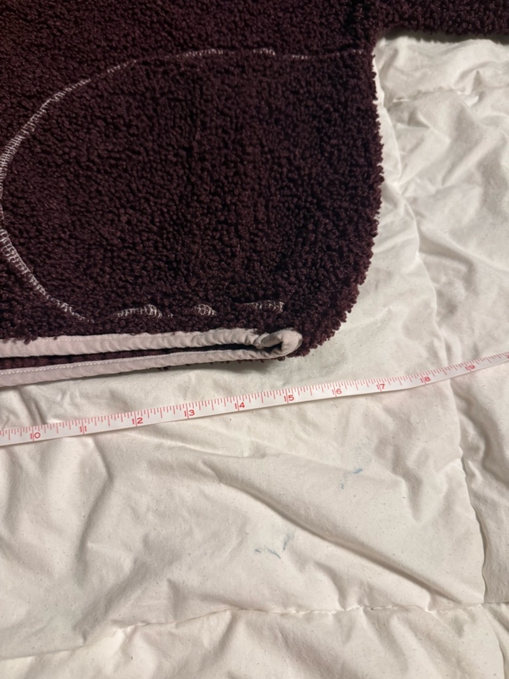 Old Navy Deep Plum Half-Zip Teddy Pullover - Picture 3 of 5